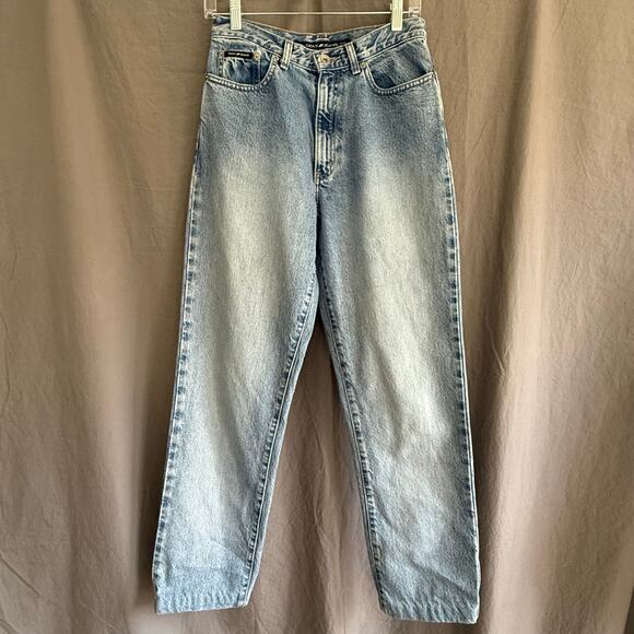 Vintage DKNY Jeans 4R High Rise Straight Leg Light Wash 100% Cotton 90s Y2K - Picture 1 of 16